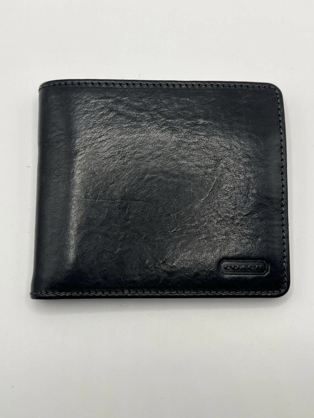 Coach Black Leather Bifold Waller